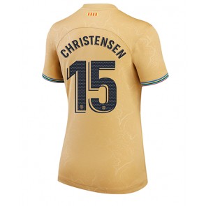 Barcelona Andreas Christensen #15 kläder Kvinnor 2022-23 Bortatröja Kortärmad